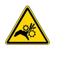 ISO Pinch Warning Label